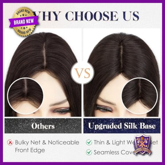 Human Hair Topper 14 Inch Silk Base Clip-In Hairpiece for Thinning Hair main image 5